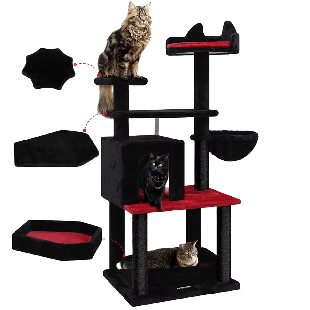 Black Cat Tree Tower