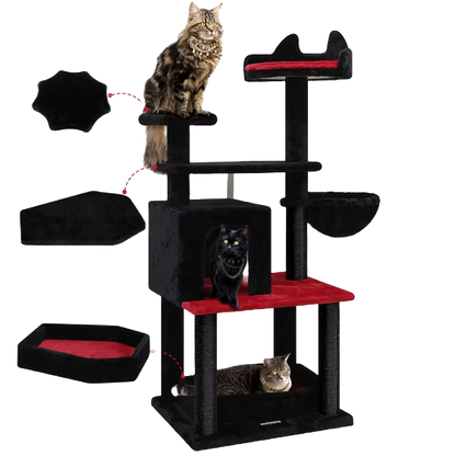 Black Cat Tree Tower