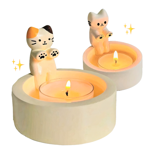 Cute Cat Candle Holder - Catcorns