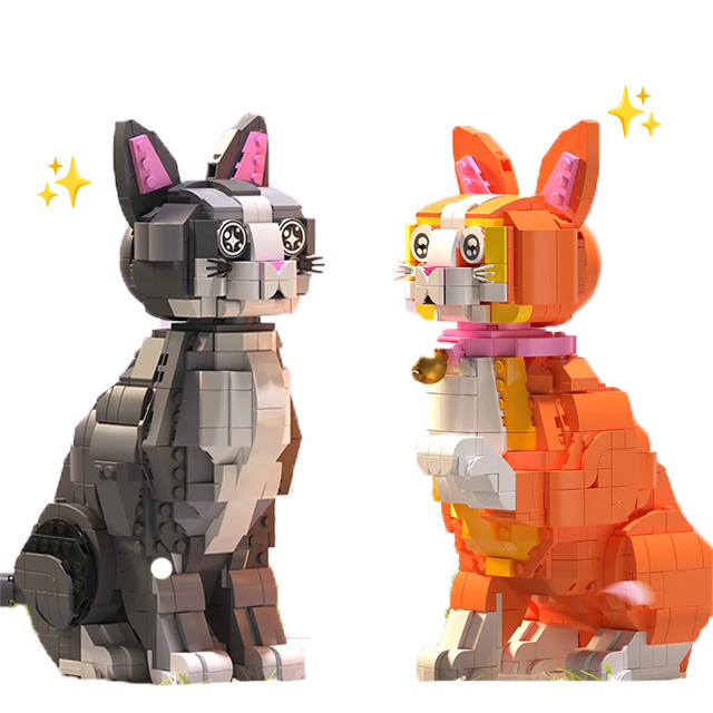 Cute Cat Building Blocks