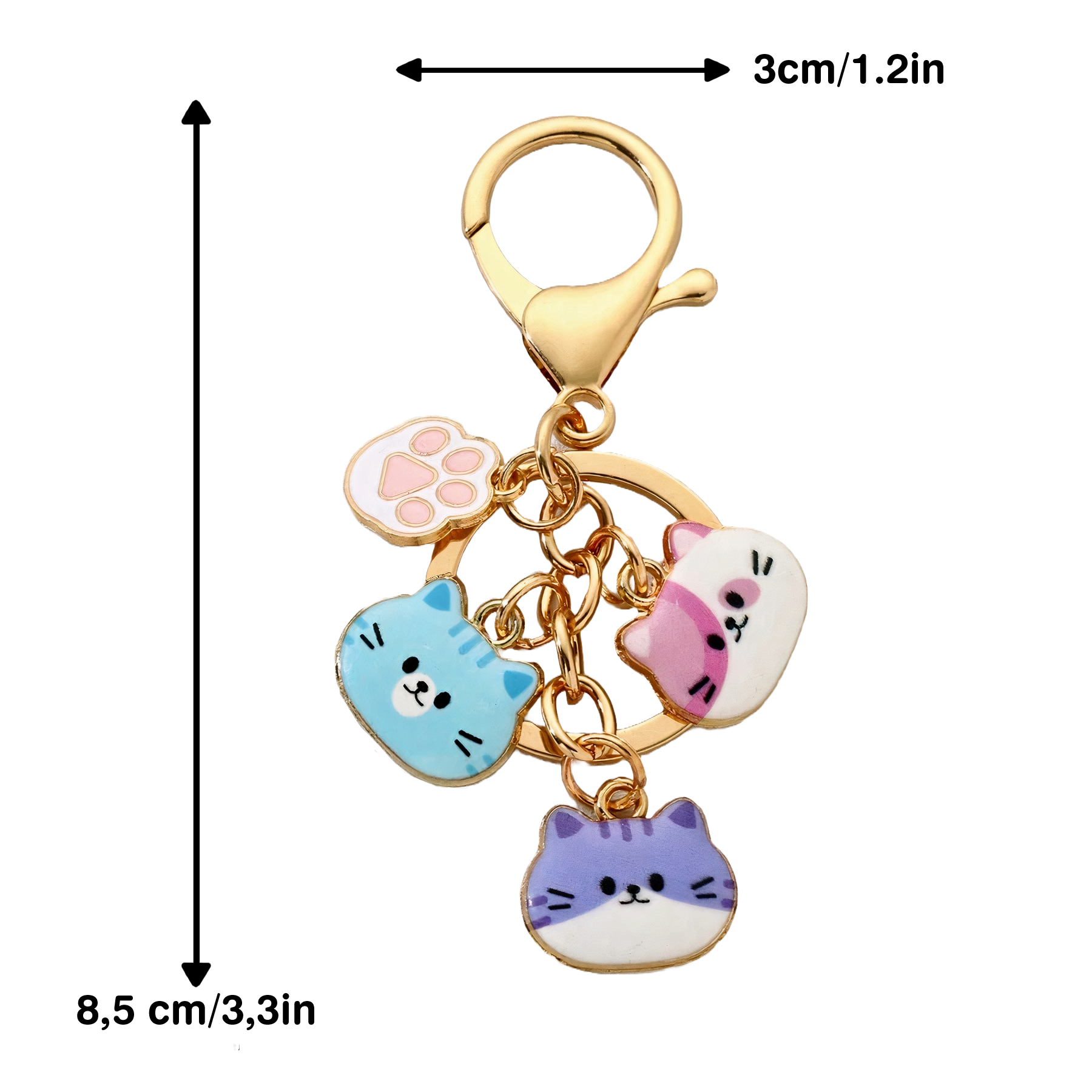 Cute Trio Charm Keychain - Catcorns