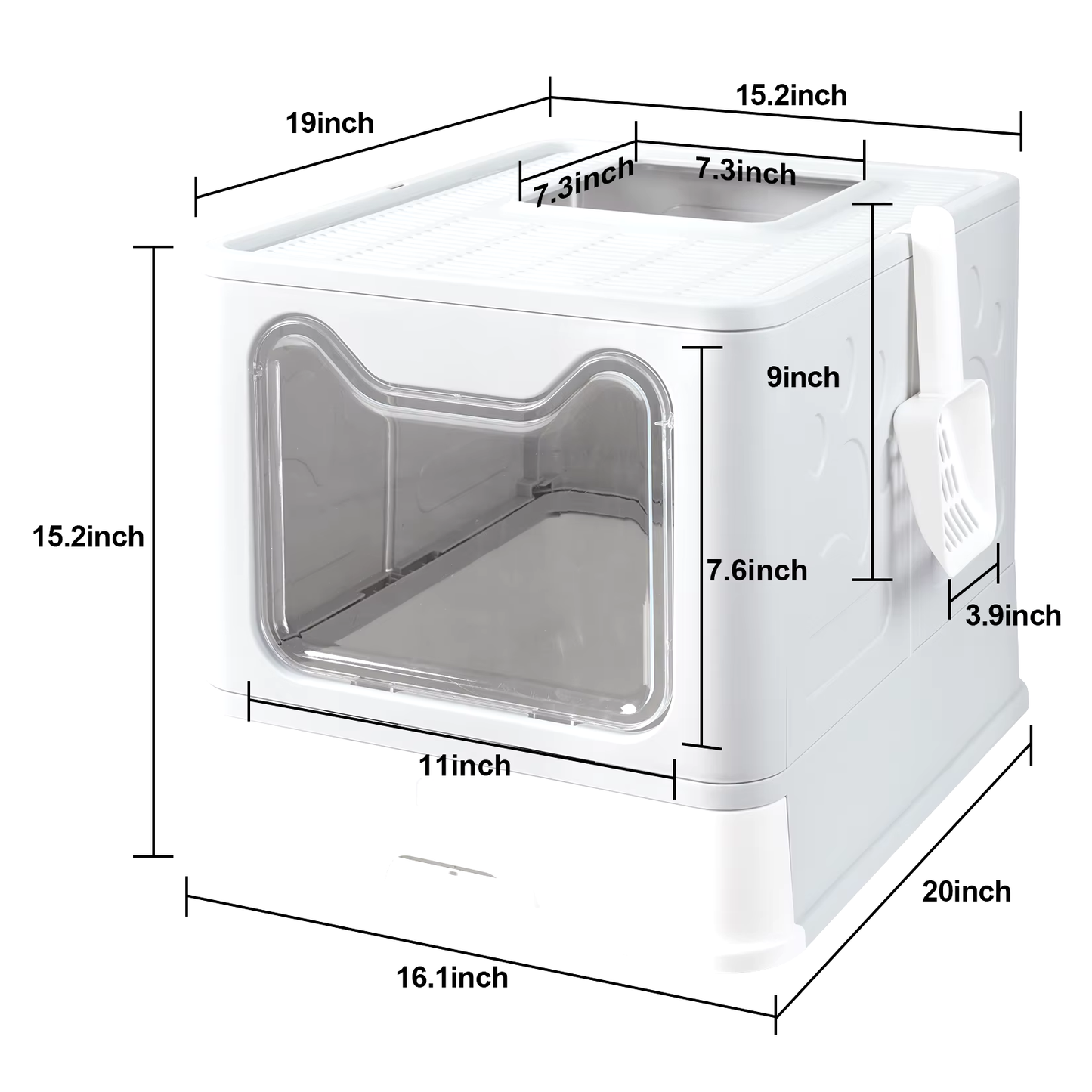 Multifunctional Litter Box with included Plastic Scoop