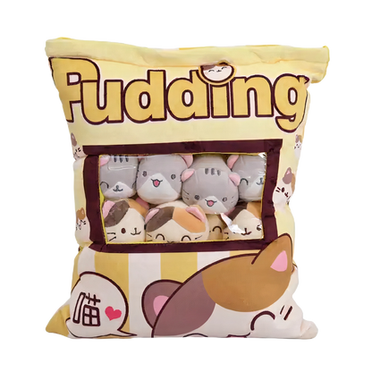 Cute Pudding Snack Bag Pillows - Catcorns