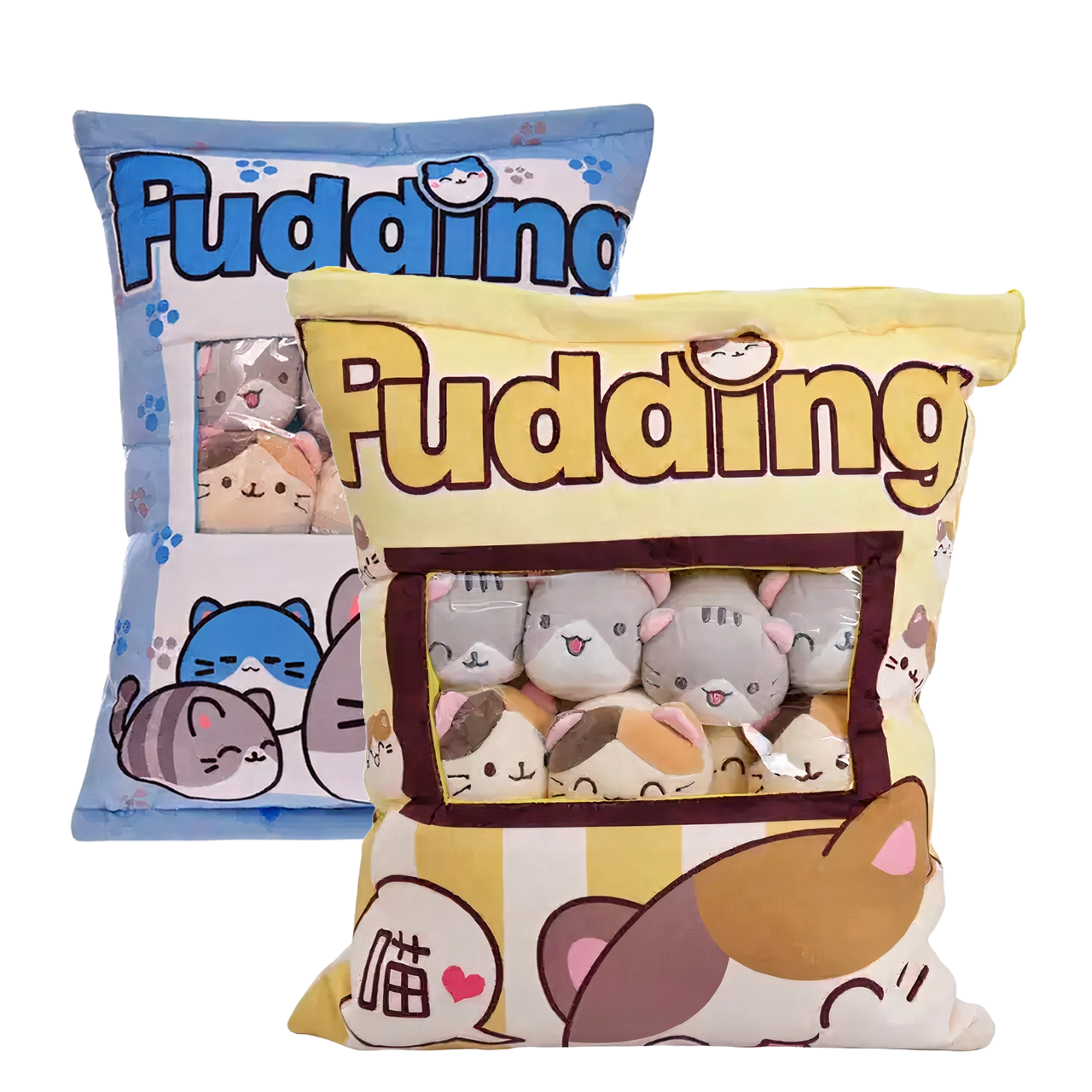 Cute Pudding Snack Bag Pillows - Catcorns