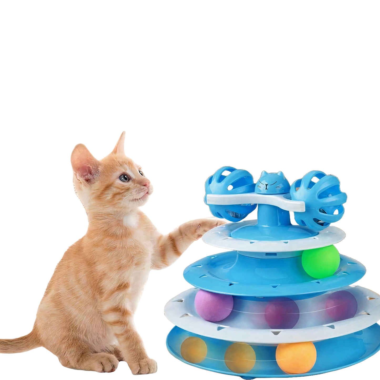 Cat Toy Roller 4-Level Turntable - Catcorns