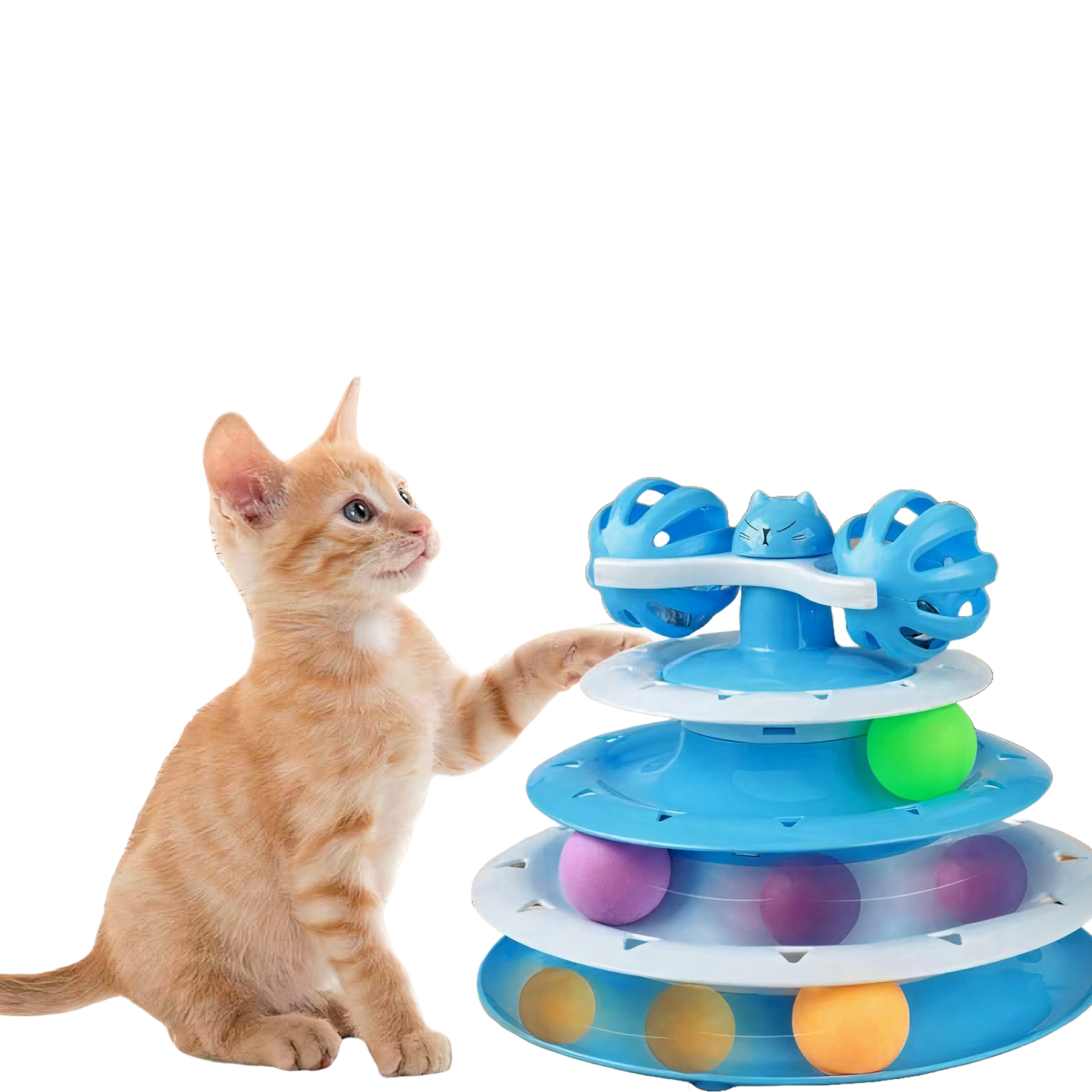 Cat Toy Roller 4-Level Turntable - Catcorns