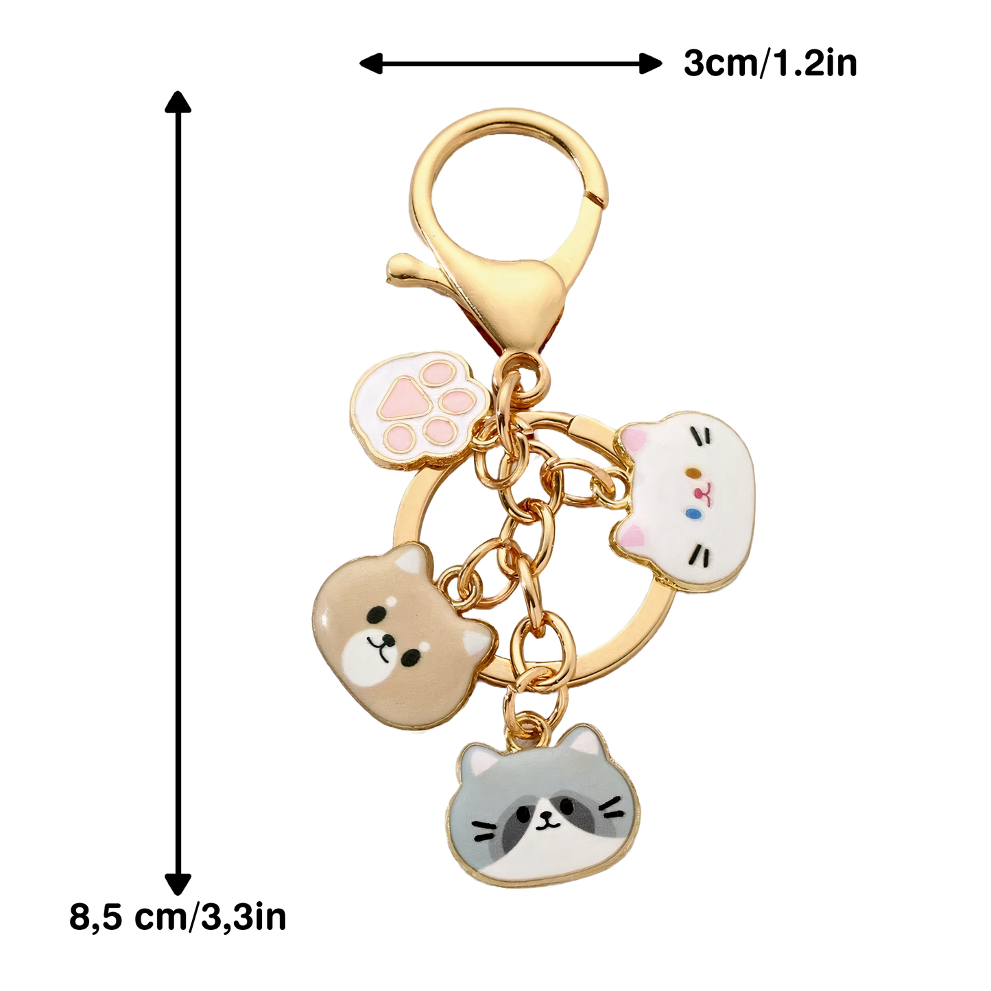 Cute Trio Charm Keychain - Catcorns