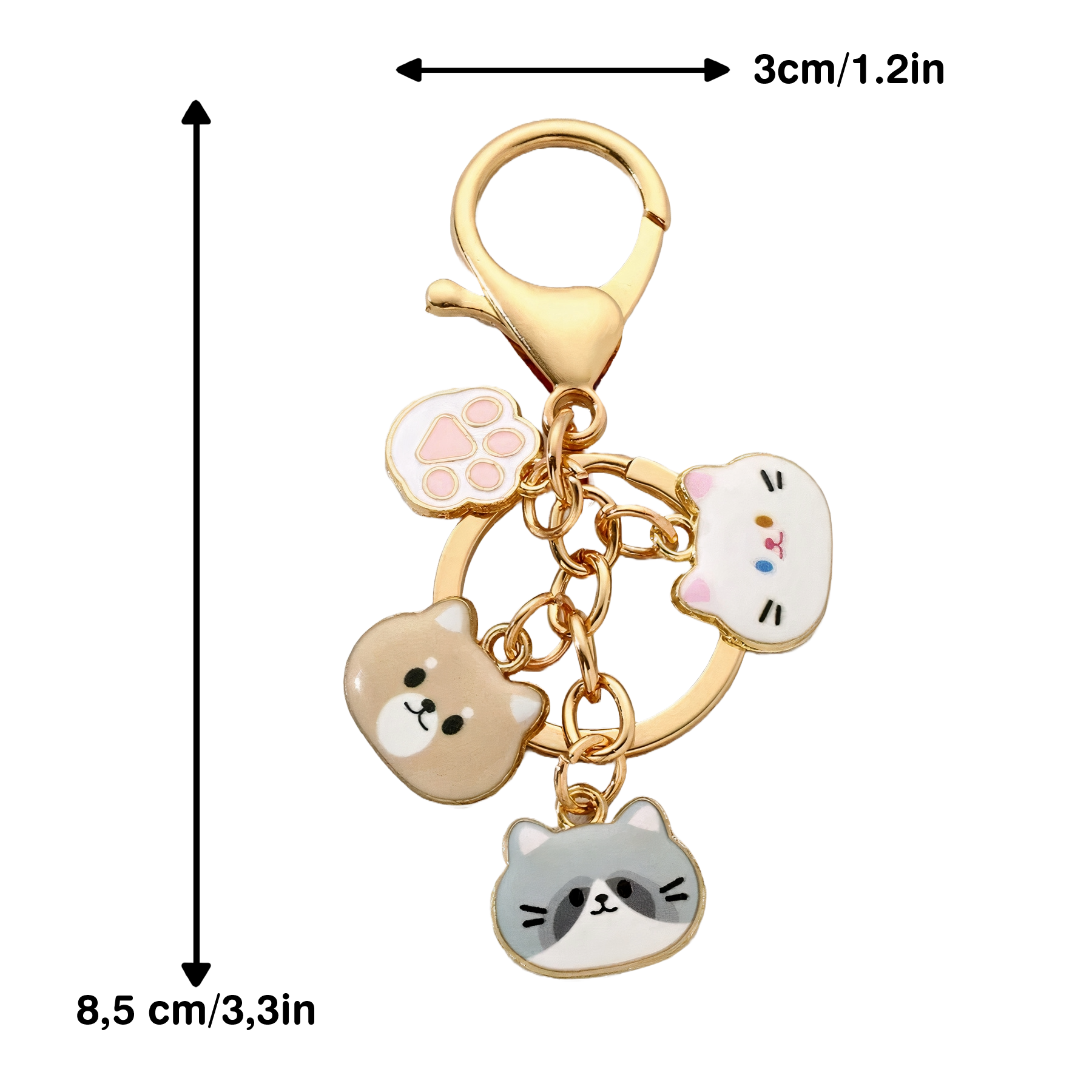 Cute Trio Charm Keychain - Catcorns