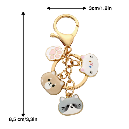 Cute Trio Charm Keychain - Catcorns