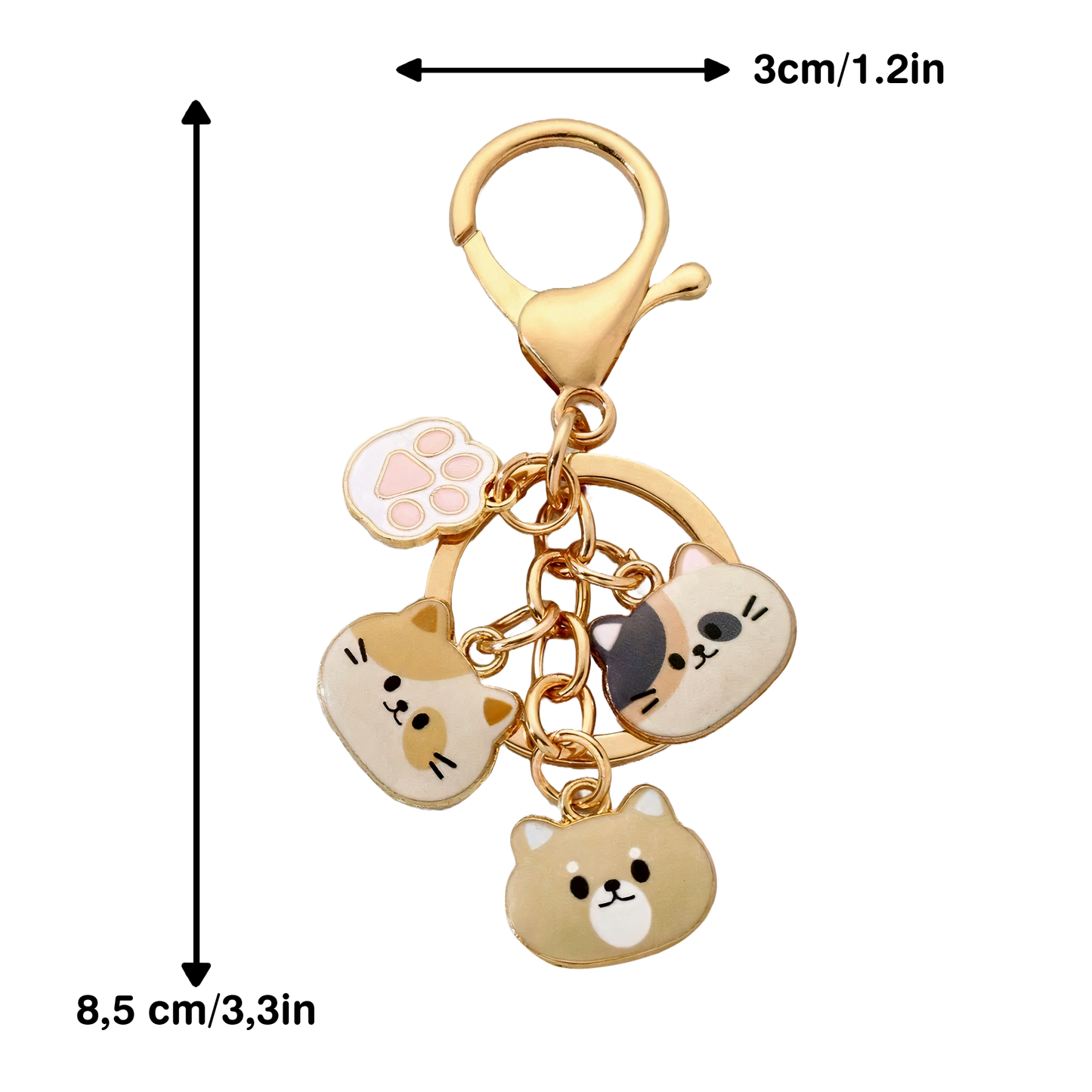 Cute Trio Charm Keychain - Catcorns