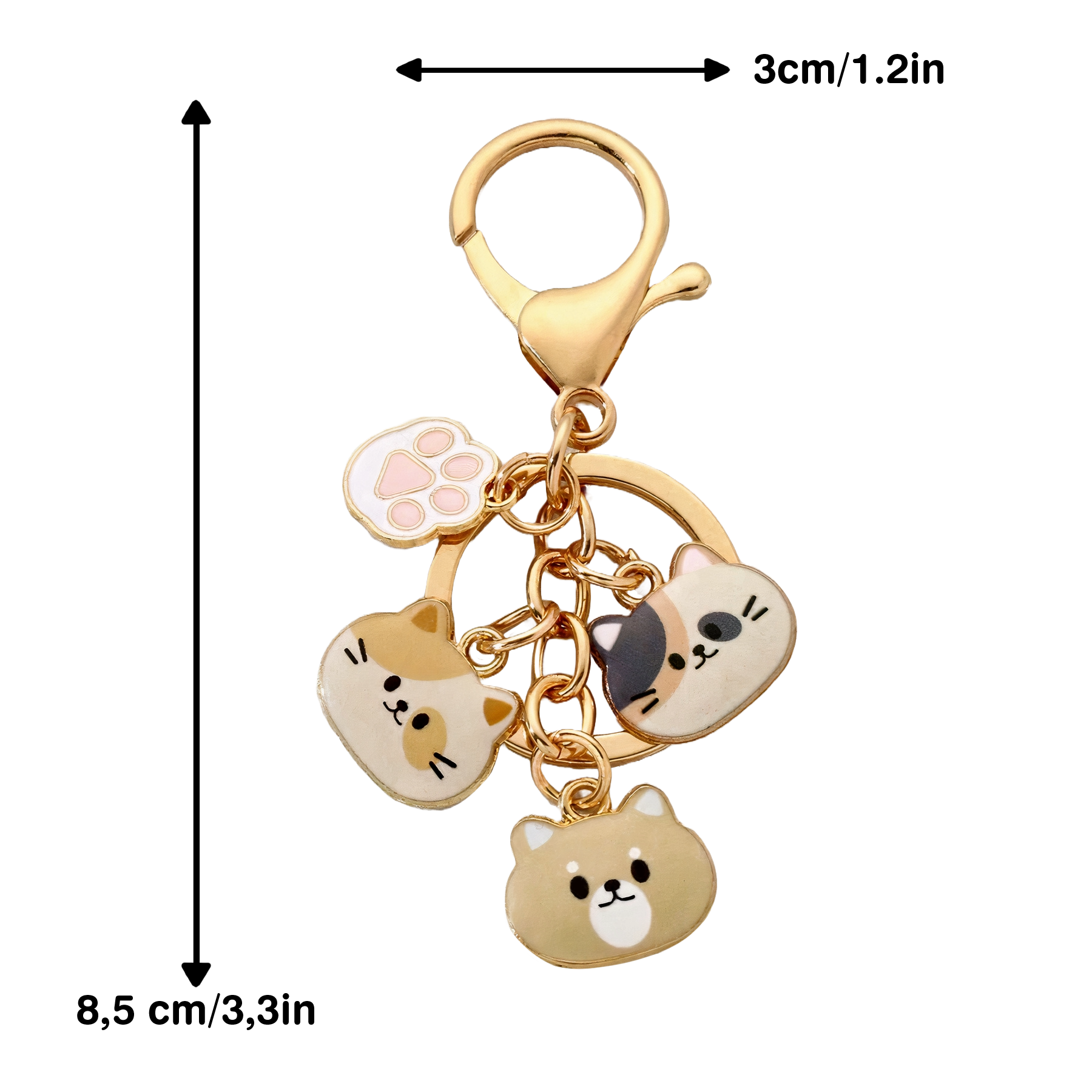 Cute Trio Charm Keychain - Catcorns