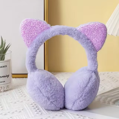 Glitter Cat Earmuffs