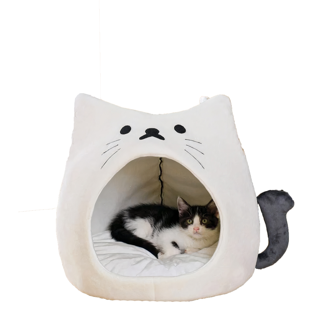 White Cat Bed - Catcorns