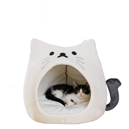 White Cat Bed - Catcorns