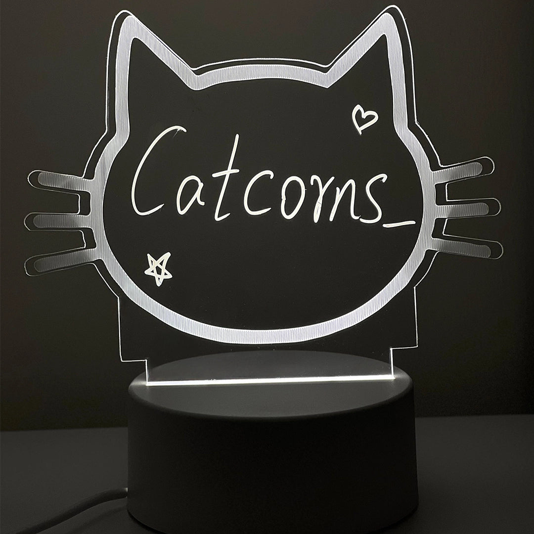 Cute Writing Glow Light - Catcorns