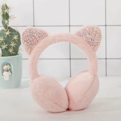 Glitter Cat Earmuffs