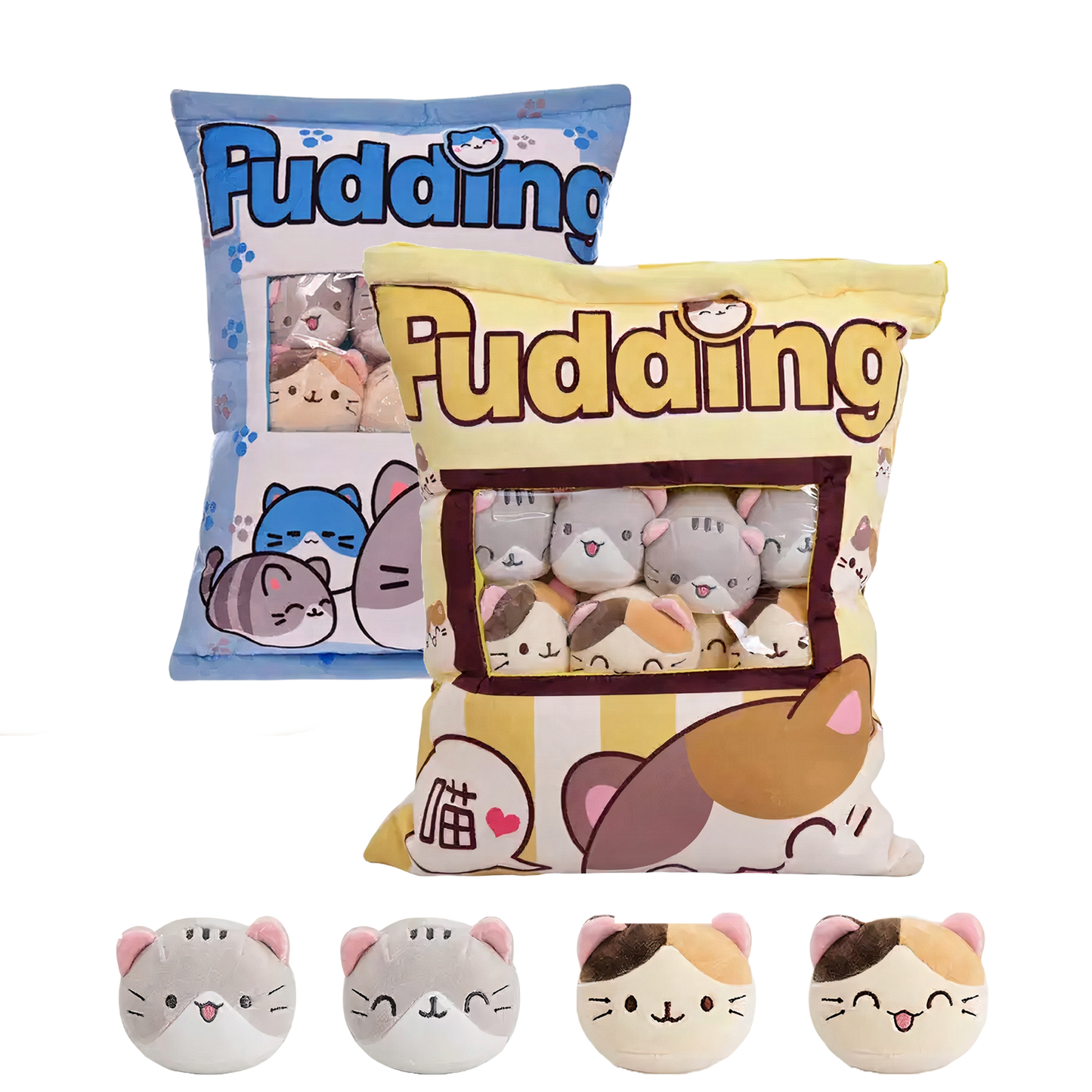 Cute Pudding Snack Bag Pillows - Catcorns